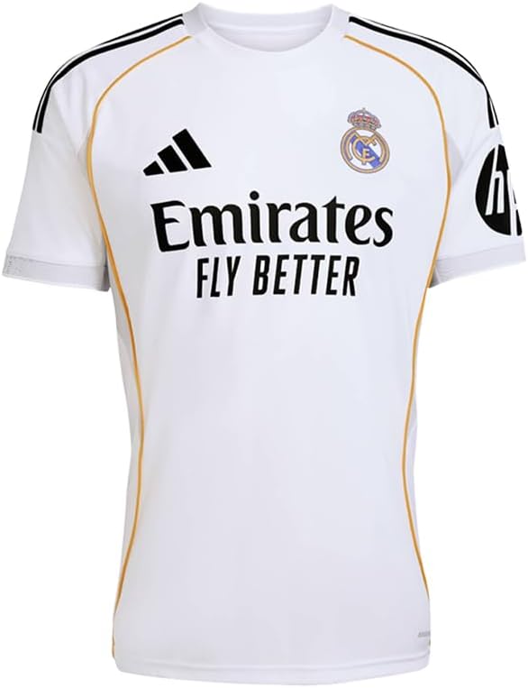 Vini Jr. Real Madrid 25/26 Home Jersey w/ Champions League Patches (White)