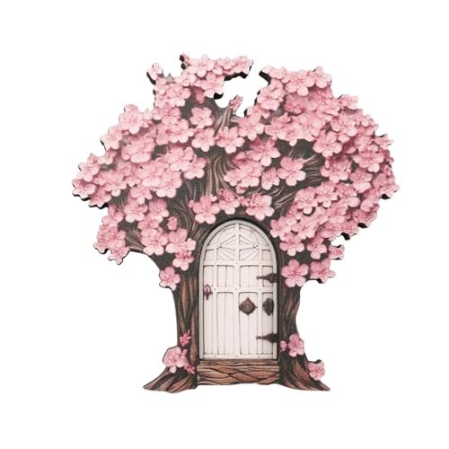Puertas de Hadas para Árboles al Aire Libre,Puerta de Hadas para Pared | Puerta de hadas de jardín puerta de elfo de madera,aturas adorables de jardín de hadas, decoración de adornos de jardín para ho