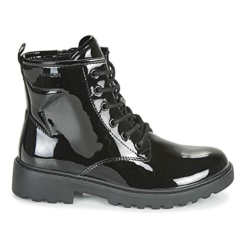 Geox Fille J9420g000hh Chaussures>fille>boots-et-bottines, Noir Blanc, 28 EU