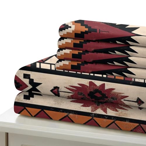 Housse de couette tribale 3D super douce géométrie ethnique 135x200cm