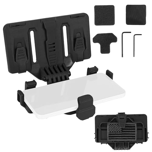 SIVIGEAR Tactical Phone Holder Available in Full Size Plate Carrier Phone Mount Adjust Nylon Molle Phones Holder for Tactical,Car,Office (Black)