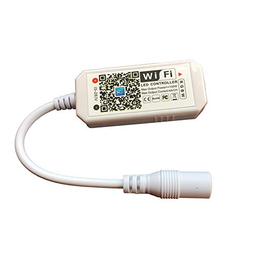Lgidtech 5 Pin Rgbw Led Strip Light Wifi Wireless Controller Smartphone App Controlled,Connector Is Sequenced With +,R,G,B,W,Compatible With Amazon Alexa,Google Home Assistant Voice Control System #TOP3