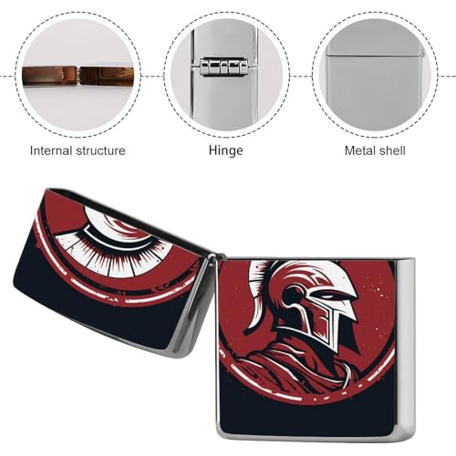 Funda protectora para encendedor rojo casco espartano miniatura 5