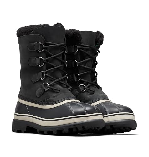 Sorel Caribou Wp, Stivali Da Neve Impermeabili Uomo, Nero (Black/Dark Stone), 44 Eu - 3