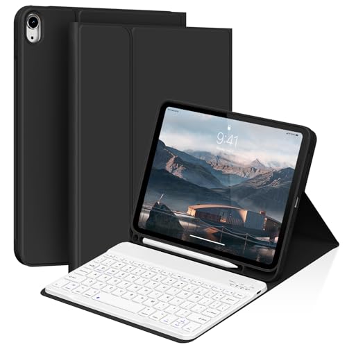 SZPSGC Case iPad (A16) 11/10th Gen 11/10.9 inch with Keyboard, Black