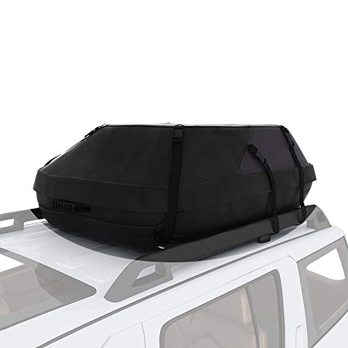 Oanon 20 Cubic Car Cargo Roof Bag - Waterproof Duty Car Roof Top Carrier - Easy to Install Soft Rooftop Luggage Carriers with Wide Straps 20 Cubic Feet