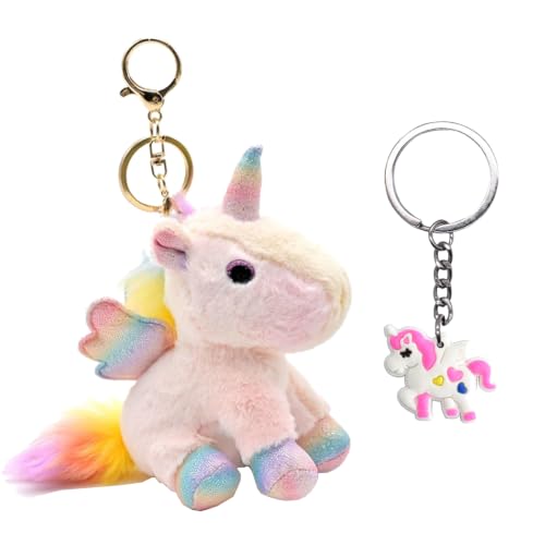 Image of BOFYTR Unicorn Teddy, Plush Keyring for Daily Organisation, Gift Set with 2 Items
