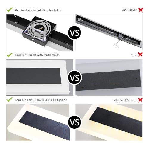 LamQee 47.2 Inch Long Outdoor Wall Lights Modern Exterior Lighting Fixtures for House, Waterproof 3000K 38W 1900LM LED Linear Outdoor Wall Sconces Lighting for Porch Patio Garage Door Yard Indoor by LamQee - Image 5