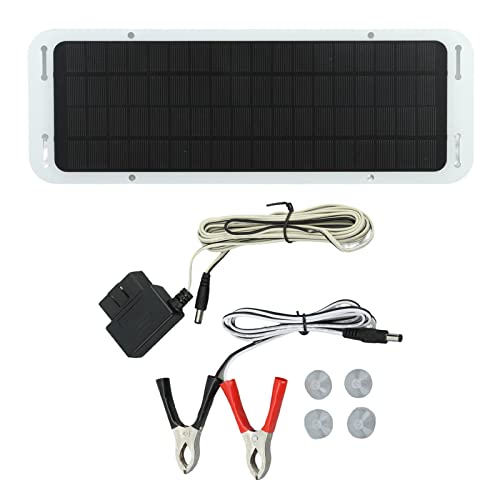 Efficient Monocrystalline Solar Panel Kit - 12V 5W Portable Energy Solution for Outdoor Vehicles and Activities
