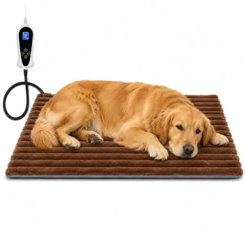 Large Dog Heating Pad 35x24in with Temp & Timer Control