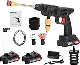 akku-druckreiniger hydroshot 🎁【Reichhaltiges Zubehör】Die Packliste enthält 1 x Hochdruckwassersprühgerät,1 x Kupferverlängerungsstange,1 x Einlassrohr,1 x Filter,1 x Schaumstoffkrug,1 x Einlassanpassung 1,1 x Einlassanpassung 2,1 x 0 Grad Sprinkler,1 x 40 Grad Sprinkler,1 x Ladegerät,2 x Batterien,1 x Benutzerhandbuch.Es ist kein zusätzlicher Kauf erforderlich, und es kann direkt verwendet werden, was sehr praktisch ist.