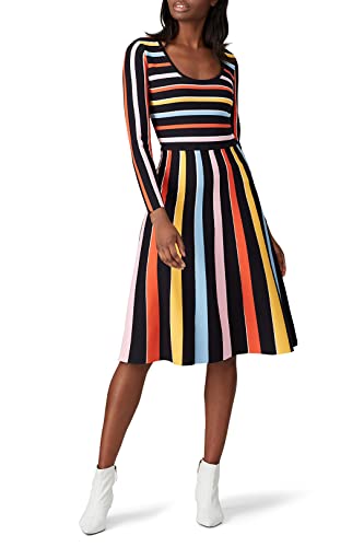 Great Jones Rent the Runway Pre-Loved Multi Striped Knit Skirt, Black, Small