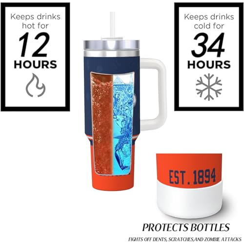 Image of Detroit 30 oz Tumbler with Handle and Straw,Car cup,100% Leakproof Insulated Tumbler with Lid and Straw,Made of Stainless Steel,Cup Holder Friendly Base,Classic Collection Gifts for Fans