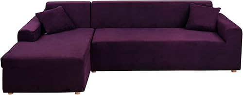 MIFXIN Fundas para sofá modular en forma de L, 2 piezas, elásticas, tipo L, para sofá esquinero, protector de muebles, para mascotas, niños y perros