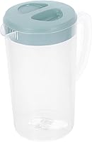 Vista 1 de Recipiente transparente grande de plástico dispensador de leche, jarra de té de 87.9 fl oz para nevera, jarra de agua fría, tetera de café, tetera