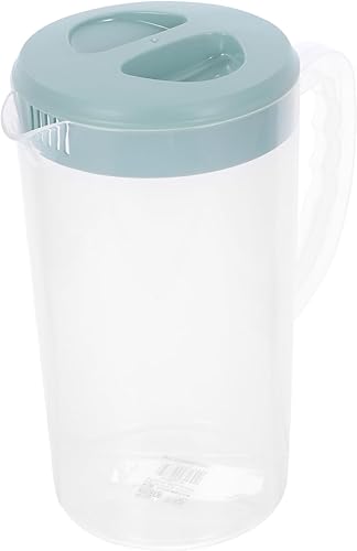 Recipiente transparente grande de plástico dispensador de leche, jarra de té de 87.9 fl oz para nevera, jarra de agua fría, tetera de café, tetera