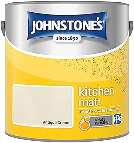 Johnstone's - Kitchen Paint - Vintage Duck Egg - Matt Finish - Grease & Stain Resistant - Suitable for Kitchen Walls & Ceilings - Highly Durable - Low Odour - 12m2 Coverage per Litre - 2.5L