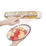 Frischhaltefolienspender mit Schneider - Magnetisch Frischhaltefolie Schneider - Folienschneider Ohne Bohren - Wandrollenhalter Folienschneider Frischhaltefolie - Alufolienspender und Frischhalte