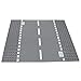 Feleph Classic Road Base Plates, City Street Straight Road Building Kit, 10 x 10 Inches Town Baseplate for Building Bricks Compatible with All Major Brands (Straight 4 Pieces)