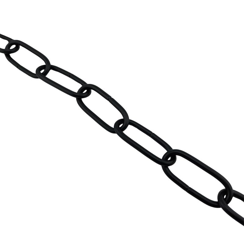ORION LIGHTSTYLE Cadena para lámpara de araña, cadena de 1 m, cadena de eslabones para lámparas de araña, cadena de hierro, cadena de eslabones redondos, metal (negro, 4 mm)
