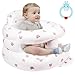 AYESY Aufblasbarer Baby-Sitz für Babys ab 3 Monaten, Bärenkopf Groß Baby-Rückenstützsofa Mit Eingebauter Luftpumpe Boden-Sitzunterstützung zum Füttern Sitzen Lernen Reisen Camping