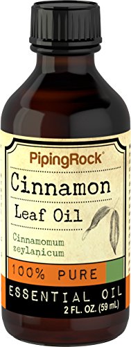 Piping Rock Cinnamon Leaf 100% Pure Essential Oil 2 fl oz (59 ml) Bottle Cinnamomum Zeylanicum Therapeutic Grade
