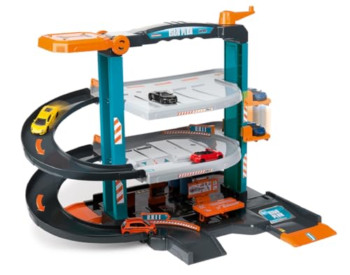 Majorette - Garage City Flex + 5 Véhicules - 2 Niveaux avec Ascenseur + Atelier Mécanique - Fabriqué en France - 212058391