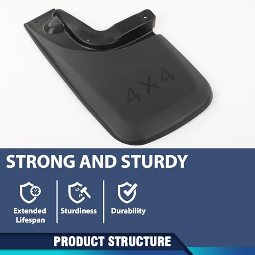 Image of PIT66 Rear Molded Mud Flaps, Compatible with Toyota Tacoma 2005-2015 2Pcs Heavy Duty Splash Guards Wheel Fender Mudguard