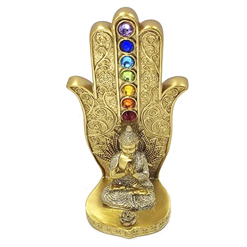 Incensário 7 Chakras Porta Incensos Vertical em Resina Incenso Vareta Buda Ganesha Hamsa E61 (incE61