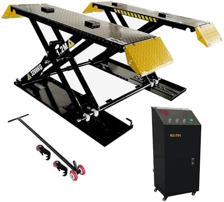 Kunchy Lift 8000 LBS 2.2KW Scissor Lift Mid Rise Electric Release Auto Lift 110V/1HP Max Lifting Height 47",Car auto Scissor Lift