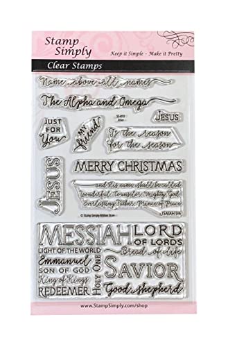 Stamp Simply Clear Stamps Jesus Christmas Religious 4X6 Inch Sheet - 10 Pieces #TOP1