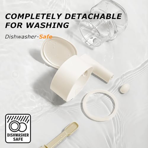 🏡🍽️Seasoning Spice Containers with Lid & Spoon – 6-Pack 11oz Glass Jars with Auto-Open/Close | Wide Mouth Salt & Sugar Boxes for Countertop Storage, Dishwasher Safe - Image 6