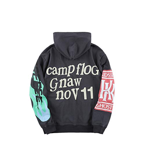 Chainsaw Man Men's Hoodies Lucky Me I See Ghosts Graphic Athletic Sportswear Cotton Oversized Pullover Hooded Sweatshirt Grey #TOP2