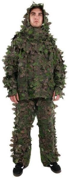 サバゲー装備 ギリースーツ 上下セット フェイスマスク付き 迷彩 3Dリーフ サバゲー装備 ギリースーツ 上下セット フェイスマスク 迷彩 3Dリーフ