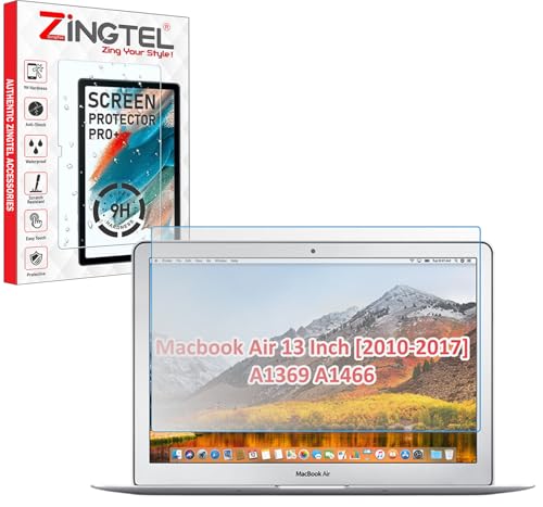 Image of Screen Protector Compatible With MacBook Air 13 Inch Old (2010-2017) A1369, A1466 Flexible Fiber 9H Hardness Screen Protector Not a Tempered Glass