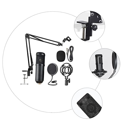 Microphone à condensateur USB cardioïde polyvalent avec pied de bureau réglable