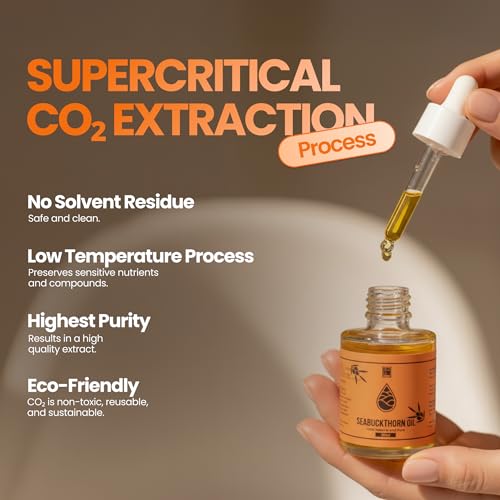 Image of My Pahadi Dukan Sea Buckthorn Berry Oil 30ml, CO₂ Extracted, Natural Vitamin C & Omegas, Brightening Serum for Spots, Scars & Fine Lines, Anti-Aging Glow, Nourishing, Collagen Boosting