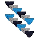 U.S. POLO ASSN. Mens Bikini Briefs 12 Pack Cotton Underwear with Pouch