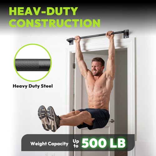 Image of HANDBODE Wall Mounted Pull Up Bar for Doorway, 52'' /36'' Chin Up Bar