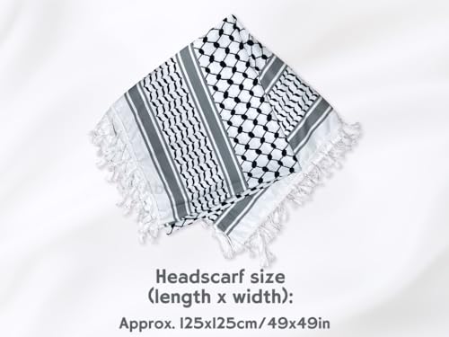 Shemagh Desert Scarf, Head Neck Scarf Arab Wrap, Shemagh Cotton Scarves, Arab Head Wrap, Desert Scarf Wrap, Muslim Keffiyeh Head Wrap, Keffiyeh Scarf Wrap, for Muslim Arab Islam2