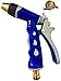 Produktbild NLG® Hochdruck Garten Handbrause / Schlauchwelle Spritze Autowasch Pistole 3/4 Zoll mit 100% Metall Messinghaupt robust und leistungsstark für Autowaschanlagen, Garten / Rasen Bewässerung, Zimmer / Flächen- / Boden Verstellbarer Wasserdurchfluss (Blue)