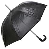 Durchmesser: 100 cm Runder Jean Paul Gaultier Designer Regenschirm Lederlook Optik mit Lederoptik Griff - Made in Paris