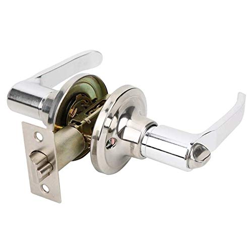Wtgyxfdhdt One Color Zinc Alloy Toilet Door Lock Bathroom 3 Lever Handle Single Deadbolt