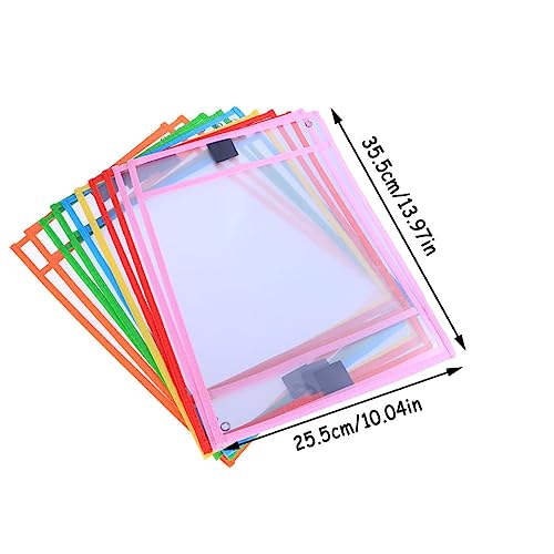 Pochettes effaçables réutilisables 8 pièces pour documents