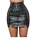 Produktbild Sexy Abendkleid,Damen Röcke,Partyrock Spitzenrock,Elegant Büro Rock,Mode Frauen High Waist Casual Damen Solid Button Mini Fit Lederröcke,Hohe Taille Herbstrock