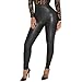 Produktbild Fooyou Damen Leggings Hohetaille Skinny Lederhose Sexy PU Leggings, S, Schwarz