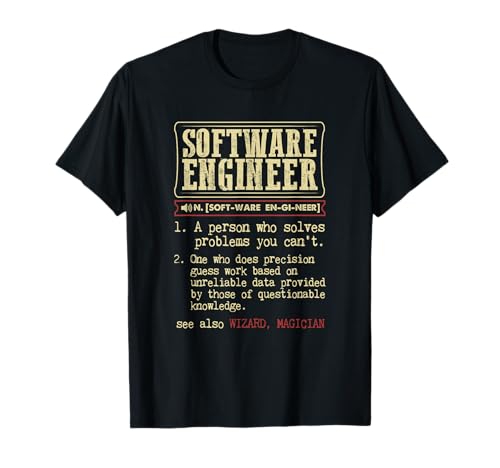Software Engineer Gift Funny Dictionary Definition Camiseta