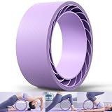 HNJZX Rueda de rodillo de espalda para anillos de yoga, rueda de yoga acolchada de espuma con soporte central de columna vertebral, rueda de yoga para mejorar posturas de yoga, flexiones de espalda,