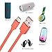 Replacement Flat USB Type-C Charger Charging Cable Power Cord Wire Compatible with JBL Charge 4 JBL Charge 5 JBL Flip 5 JBL Pulse 4 JBL JR POP JBL Endurance Peak Portable Wireless Speaker (Orange)