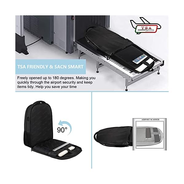 MATEIN Mochila Hombre 17.3 Pulgadas Antirrobo con Puerto de Carga USB - Imagen 5
